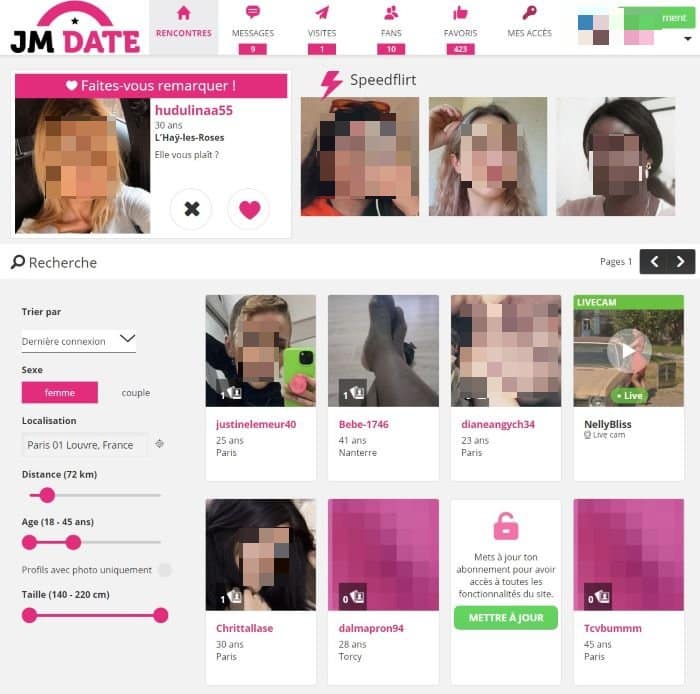 Les fonctionnalités du site de rencontre coquines