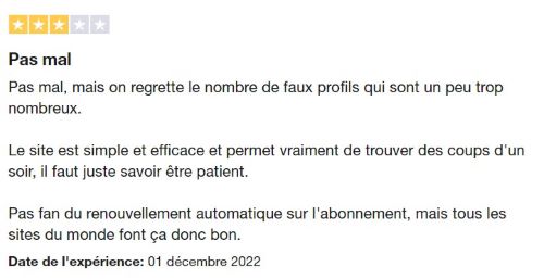 avis mitigé du site de rencontre coquine
